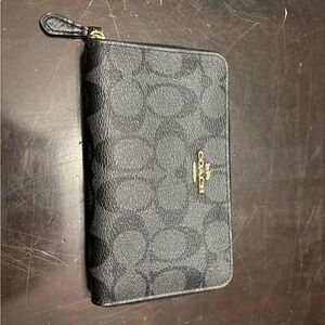 Coach Black Zip Wallet
